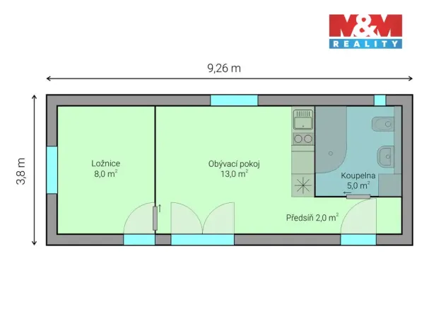 Prodej mobilheimu, Holasice, náměstí Rudé armády, 29 m2