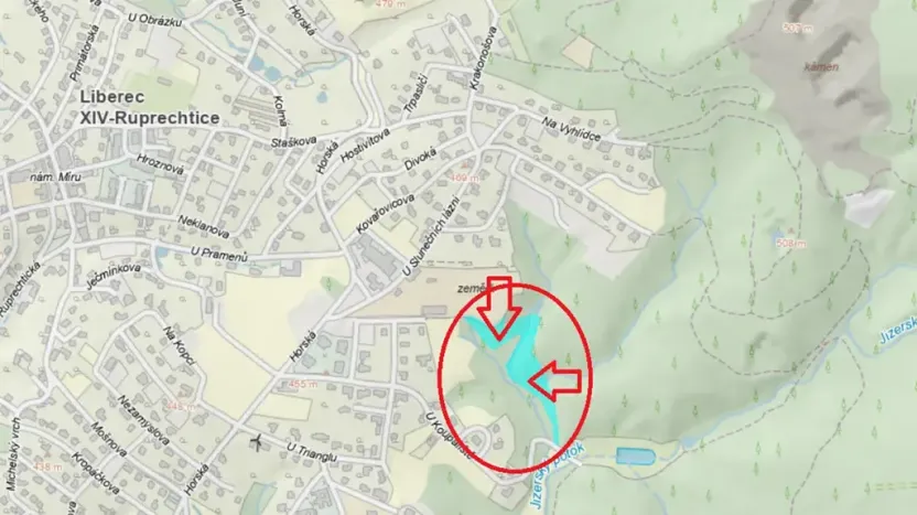 Prodej lesa, Liberec, 10902 m2