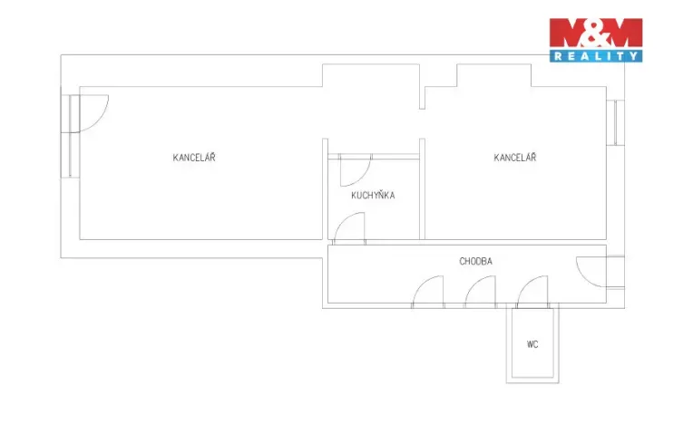 Pronájem kanceláře, Strakonice - Strakonice I, Palackého náměstí, 80 m2