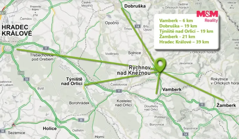 Pronájem bytu 3+1, Rychnov nad Kněžnou, Mírová, 76 m2