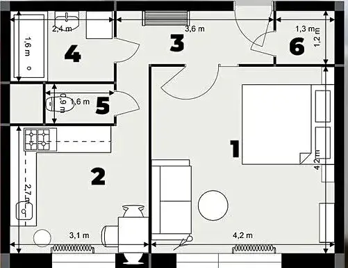 Prodej bytu 1+1, Praha - Čimice, Minická, 41 m2