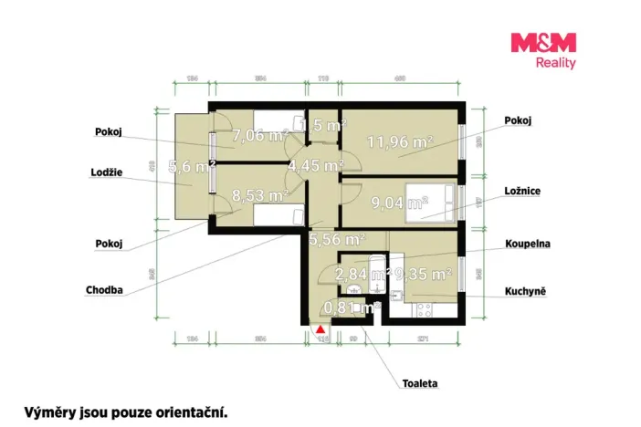 Pronájem bytu 4+1, Horšovský Týn - Malé Předměstí, Masarykova, 71 m2