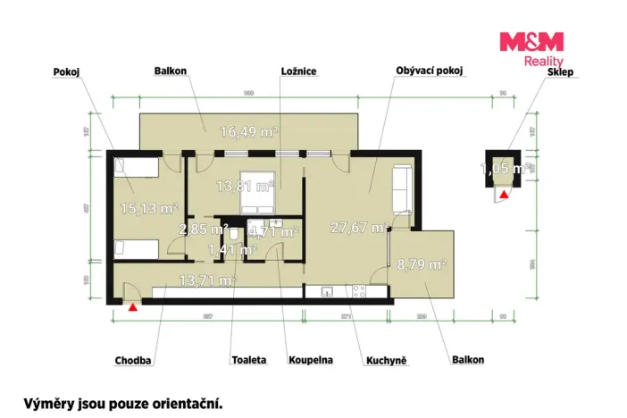 Prodej bytu 3+kk, Strakonice - Strakonice II, Na Ohradě, 88 m2