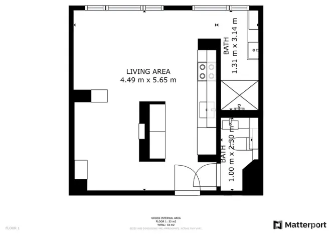 Pronájem bytu 1+kk, Praha - Záběhlice, Topolová, 31 m2