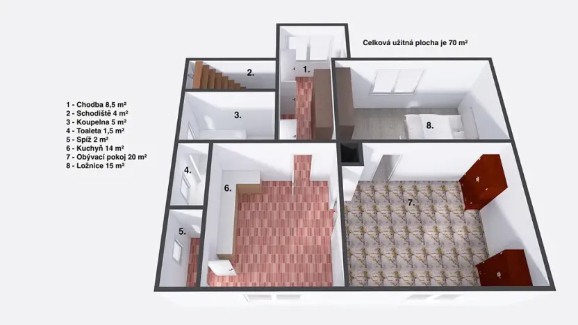 Prodej rodinného domu, Libáň, Tyršova, 70 m2