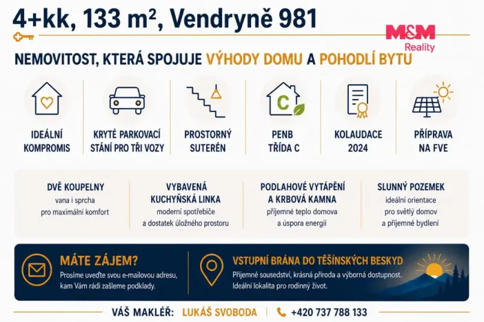 Prodej rodinného domu, Vendryně, 133 m2