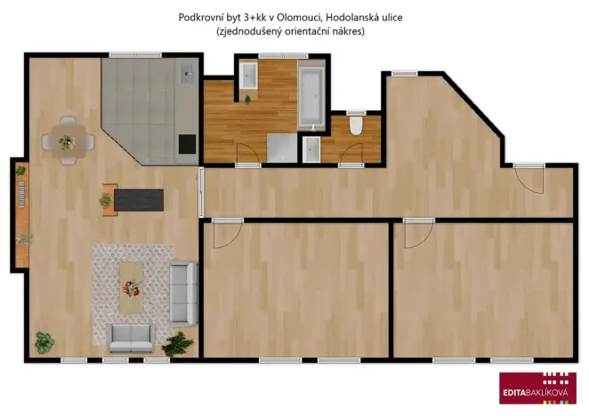 Prodej bytu 3+kk, Olomouc, Hodolanská, 112 m2