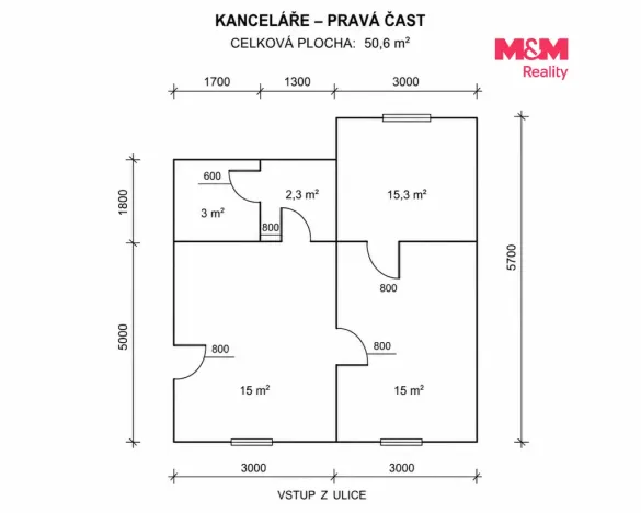 Pronájem kanceláře, Praha - Prosek, Prosecká, 50 m2