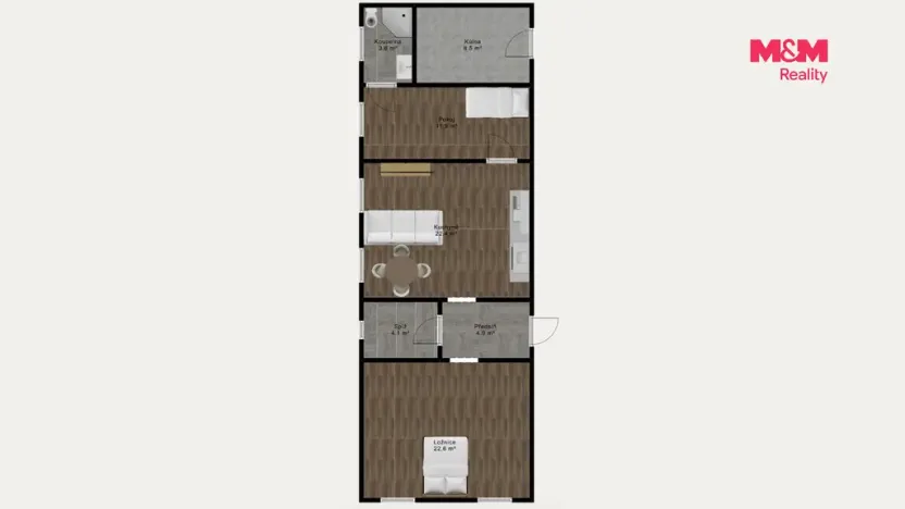 Prodej rodinného domu, Bačkovice, 78 m2