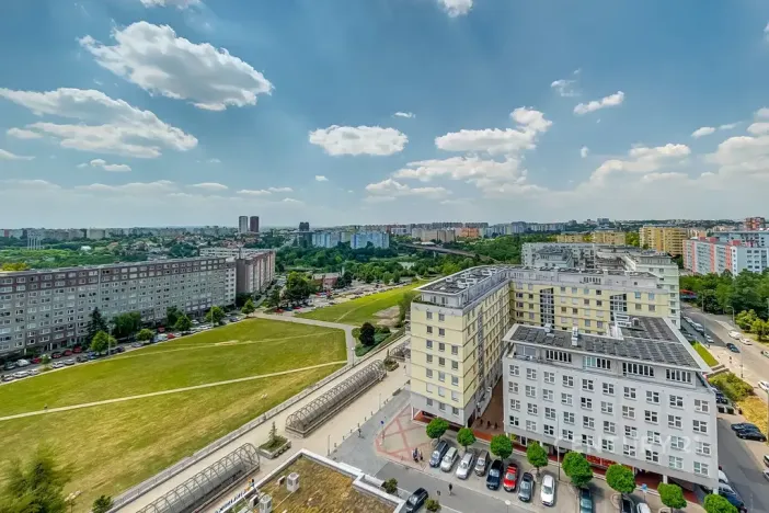 Pronájem bytu 1+kk, Praha - Stodůlky, Sluneční náměstí, 34 m2