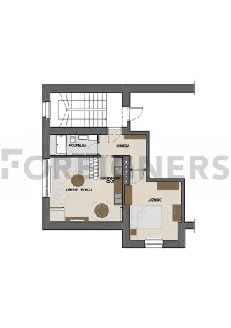 Pronájem bytu 2+kk, Brno, Wurmova, 55 m2
