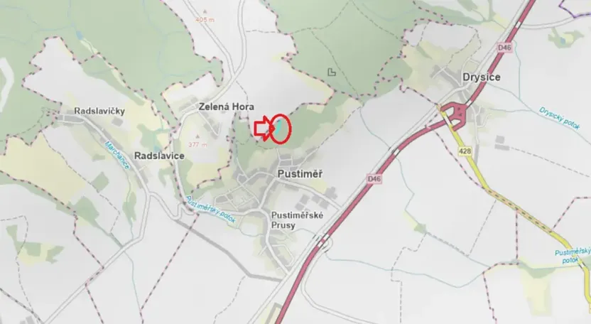 Prodej podílu lesa, Pustiměř, 1292 m2