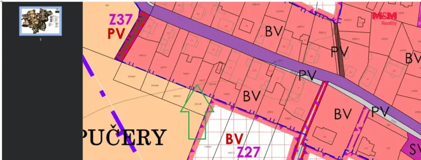 Prodej zahrady, Kořenice - Pučery, 327 m2