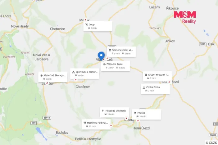 Prodej pozemku pro bydlení, Vidlatá Seč, 1032 m2