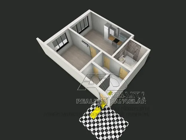 Pronájem bytu 2+kk, České Budějovice, B. Smetany, 46 m2