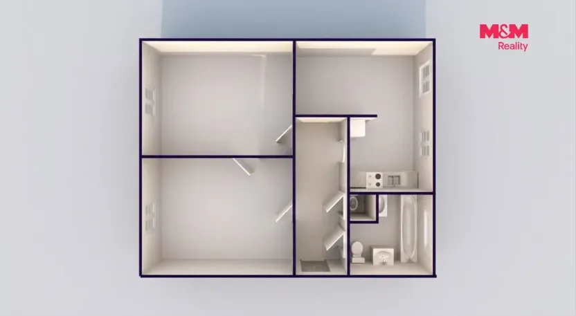 Prodej bytu 2+1, Ryžoviště, Tovární, 58 m2