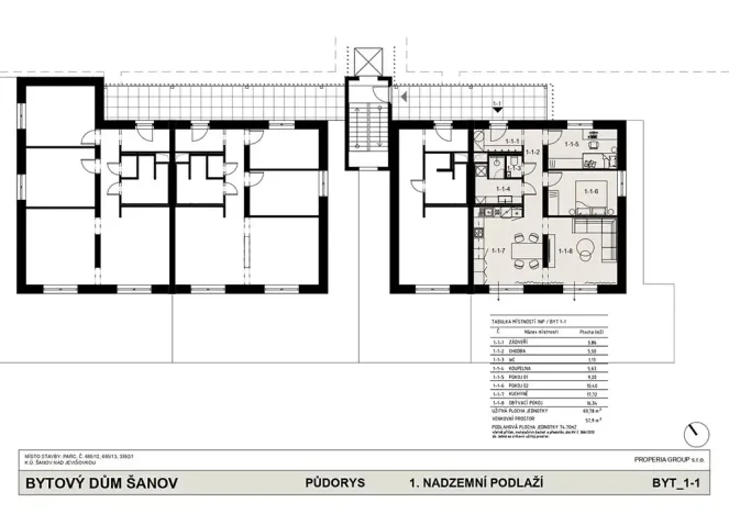 Prodej bytu 3+kk, Šanov, Břízová, 74 m2