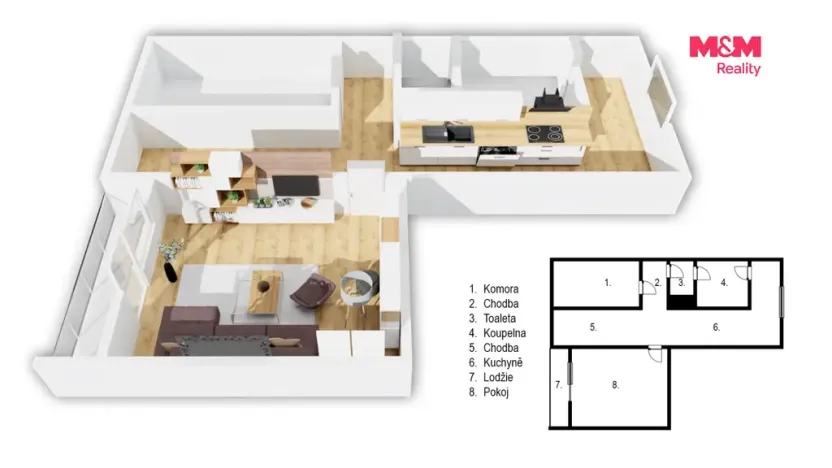 Prodej bytu 1+1, Česká Lípa, Železničářská, 42 m2