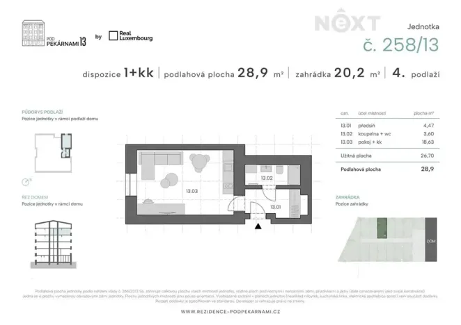 Prodej bytu 1+kk, Praha - Vysočany, Pod pekárnami, 29 m2