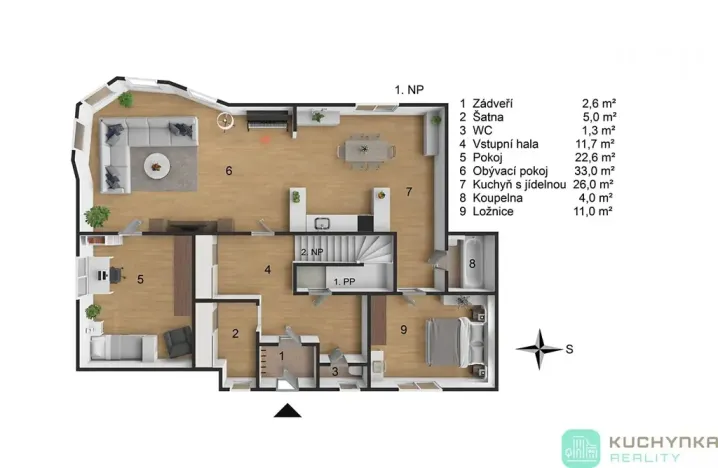 Prodej vícegeneračního domu, Hrob, 346 m2