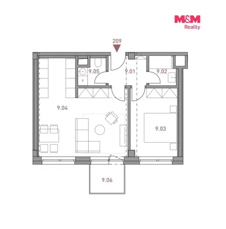 Pronájem bytu 2+kk, Praha - Strašnice, Limuzská, 50 m2