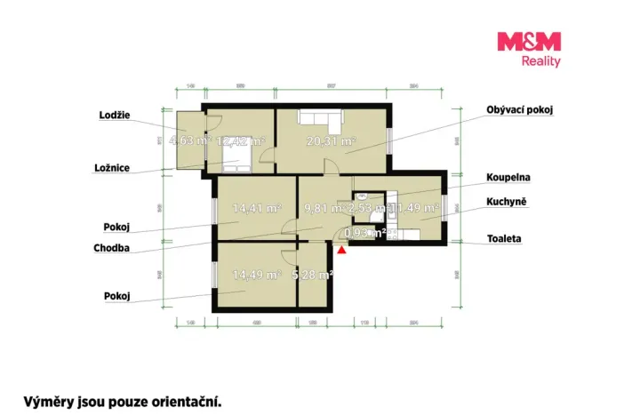 Pronájem bytu 4+1, Plzeň - Bolevec, Kaznějovská, 92 m2