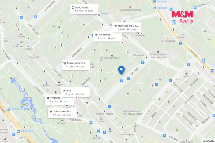 Pronájem bytu 4+kk, Praha - Prosek, Mimoňská, 66 m2