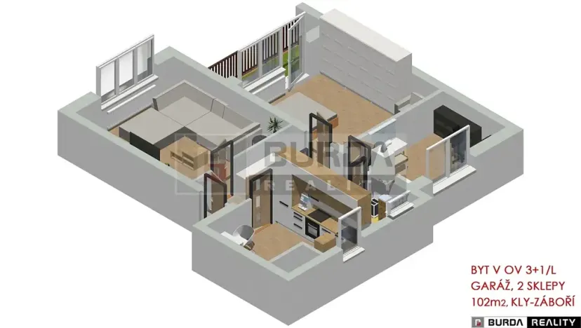 Prodej bytu 3+1, Kly, 102 m2