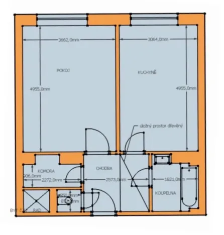 Pronájem bytu 2+kk, Praha - Smíchov, Radlická, 46 m2