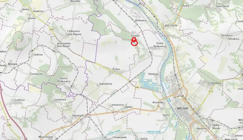 Prodej lesa, Cítov, 1601 m2