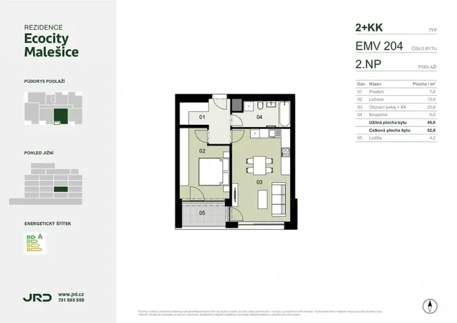 Prodej bytu 2+kk, Praha - Malešice, Univerzitní, 53 m2