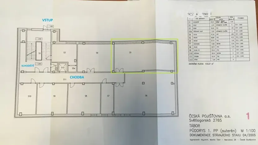 Pronájem skladu, Tábor, Světlogorská, 69 m2