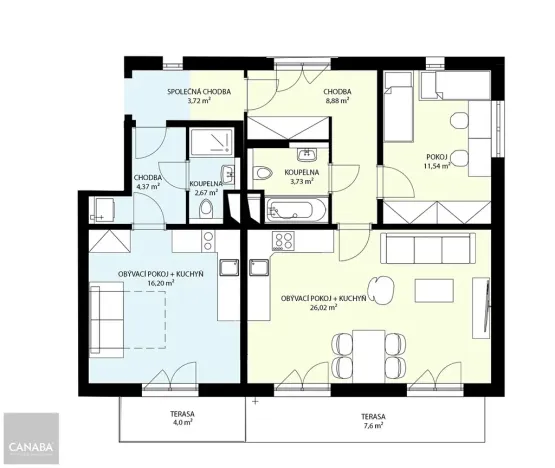 Prodej bytu 2+kk, Praha - Dubeč, Lipové náměstí, 60 m2