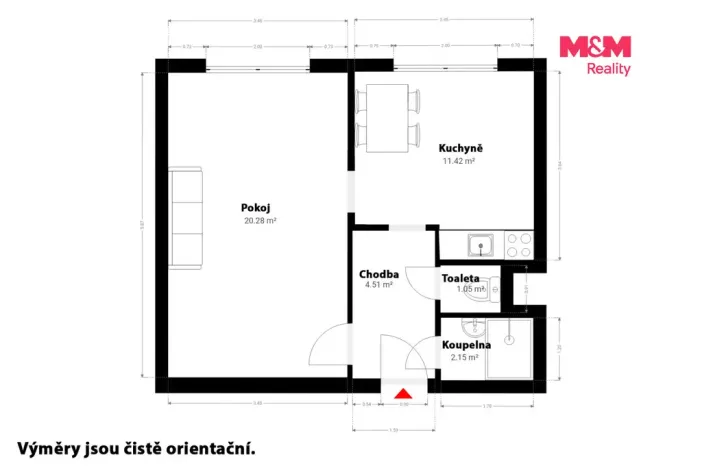 Prodej bytu 1+1, Nýrsko, Rybářská, 40 m2