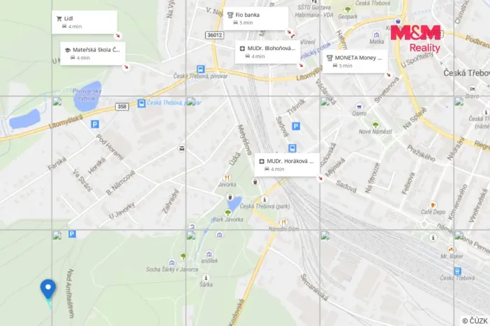 Prodej pozemku pro bydlení, Česká Třebová, 627 m2