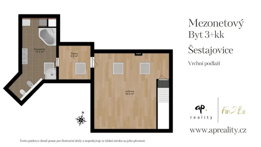 Prodej bytu 3+kk, Šestajovice, Komenského, 116 m2