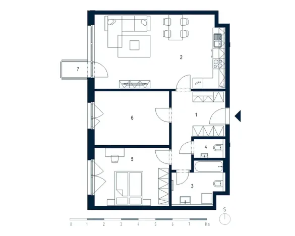 Pronájem bytu 3+kk, Praha - Vysočany, Hindlova, 82 m2