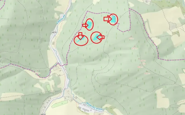 Prodej podílu lesa, Zděchov, 5288 m2