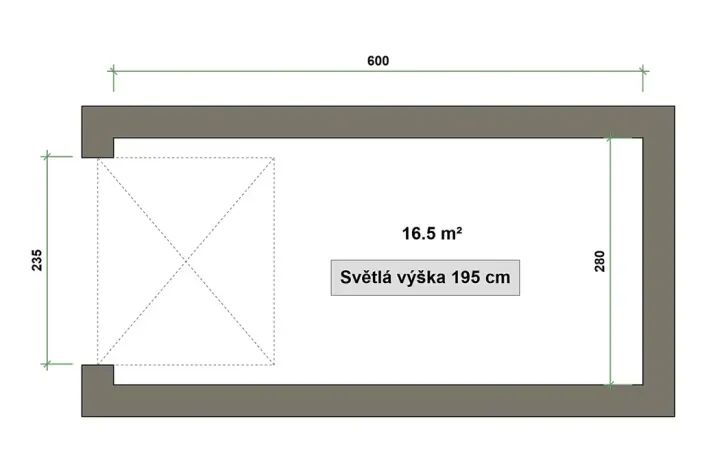 Pronájem garáže, Zlín, 16 m2