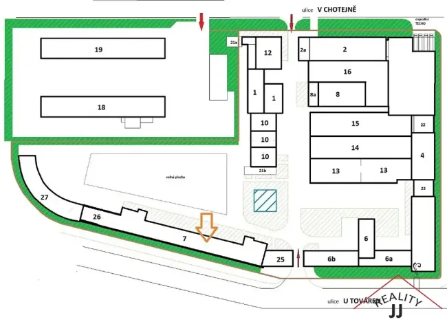Pronájem skladu, Praha - Hostivař, U továren, 1545 m2
