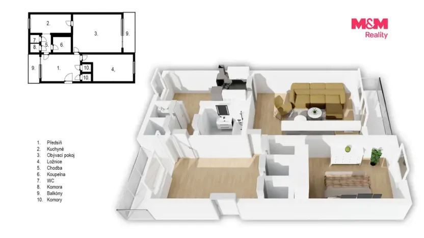 Prodej bytu 2+1, Praha - Strašnice, Dětská, 83 m2