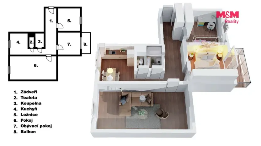 Pronájem bytu 3+1, Rychnov nad Kněžnou, Mírová, 72 m2