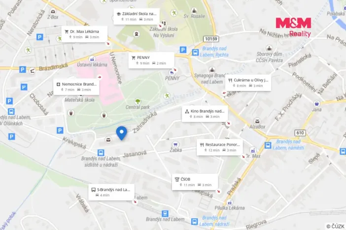 Pronájem bytu 1+kk, Brandýs nad Labem-Stará Boleslav - Brandýs nad Labem, Zahradnická, 39 m2