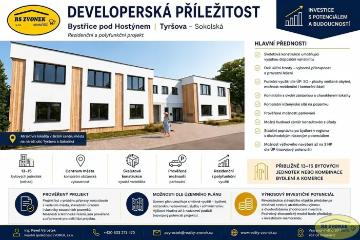Prodej obchodního prostoru, Bystřice pod Hostýnem, Tyršova, 1300 m2