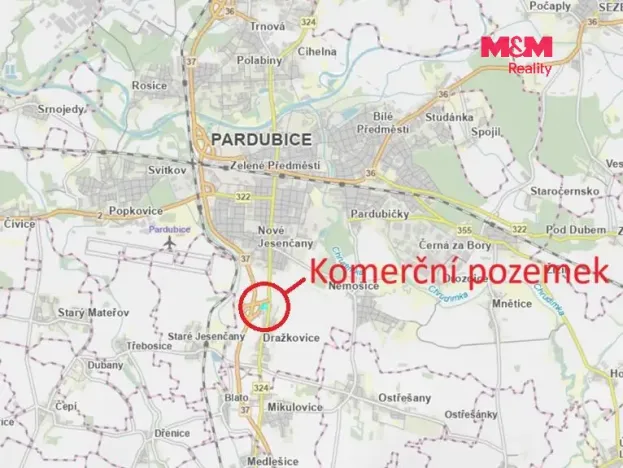 Prodej komerčního pozemku, Pardubice - Dražkovice, 13602 m2
