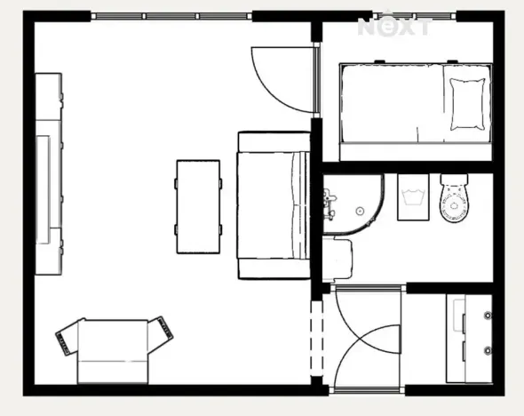 Pronájem bytu 2+kk, Hradec Králové, Polní, 27 m2