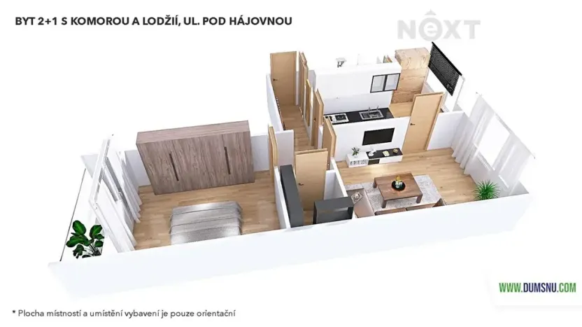 Pronájem bytu 2+1, Šumperk, Pod hájovnou, 56 m2