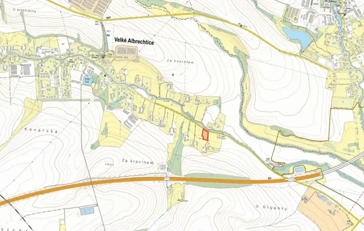 Prodej louky, Velké Albrechtice, 4445 m2