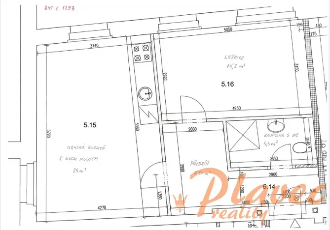 Pronájem bytu 2+kk, Praha - Staré Město, Národní, 52 m2
