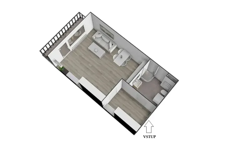 Pronájem bytu 1+kk, Rajhrad, Masarykova, 42 m2